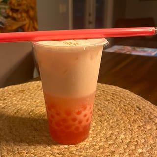 Sunset Swell (Strawberry & Mango) Boba Tea